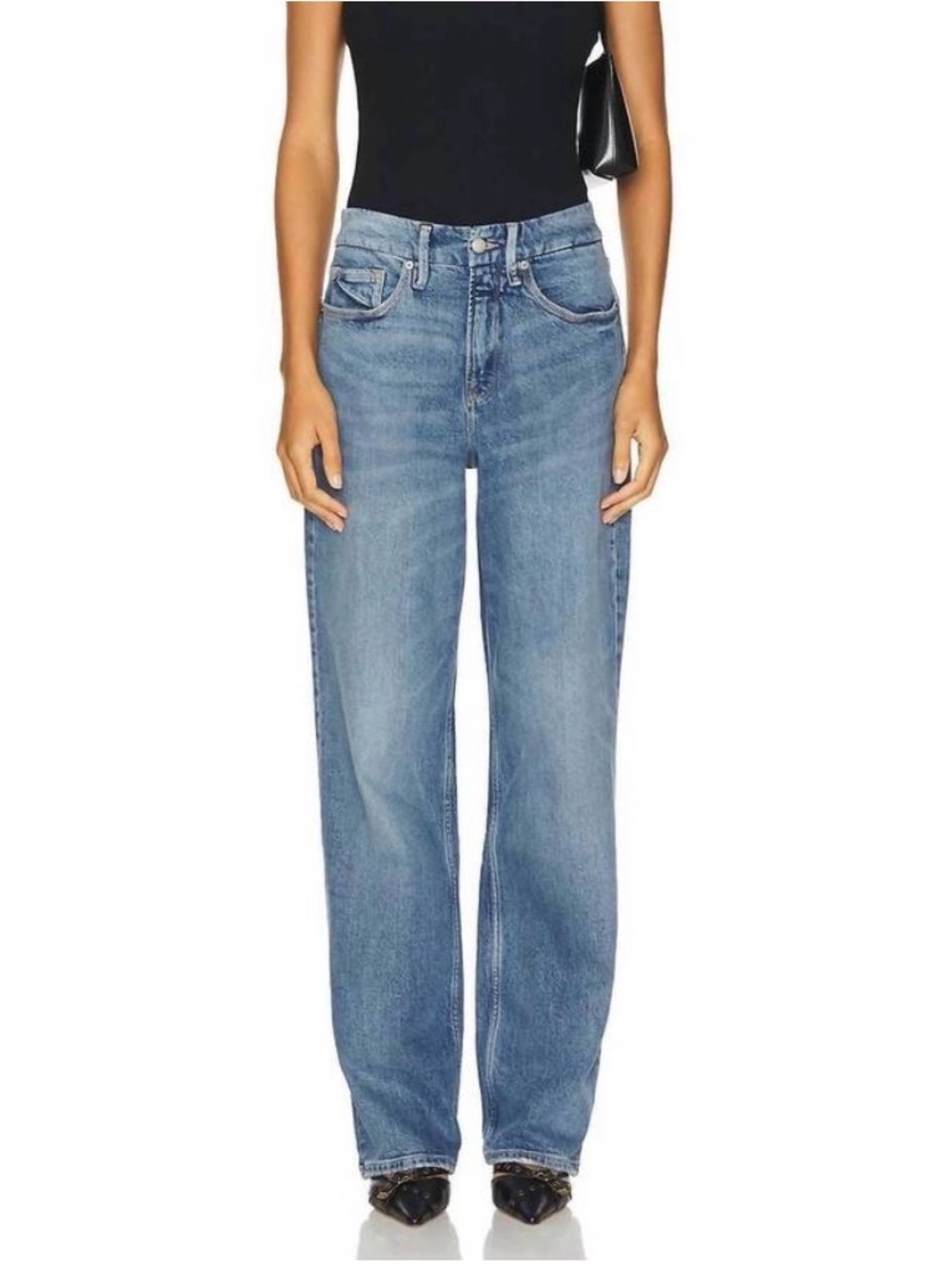 Good American Good 90s Mid-Rise Baggy Jeans Size 8/29